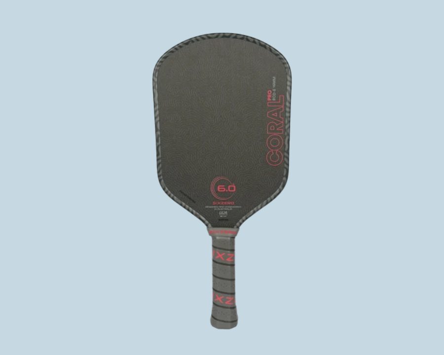 Six Zero Coral Pro Hybrid pickleball paddle, hybrid 16mm